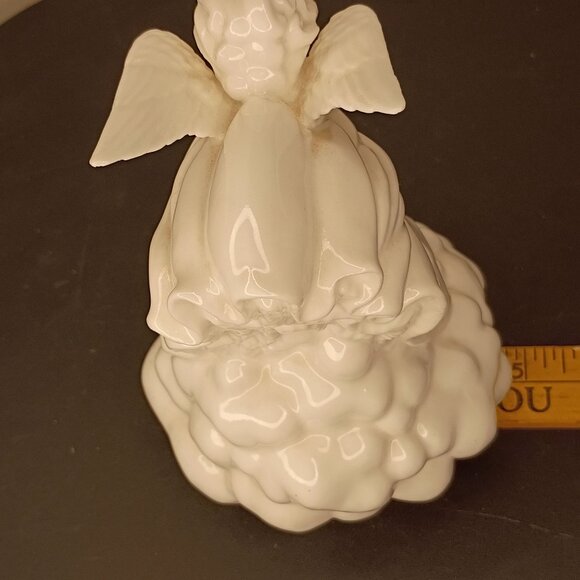 Vintage Schmid Angel Rotating Music Box Plays Ave Maria Wind Up Works 1980's - Picture 11 of 15